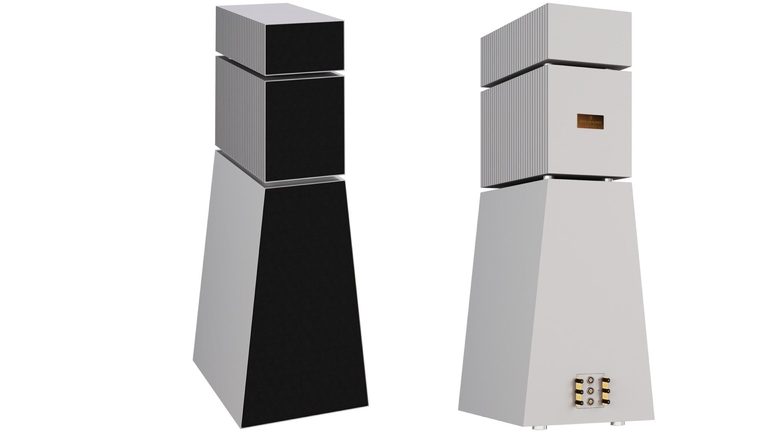 Goldmund Theia Passive – Floorstanding Loudspeakers Goldmund Theia Passive loudspeakers with 4-way driver system and brushed aluminum cabinet