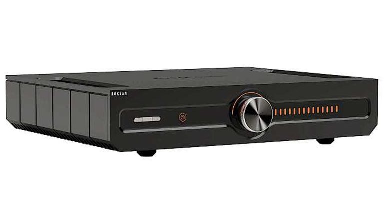 Roksan Caspian 4G Streaming Amplifier in black Roksan Caspian 4G streaming amplifier with precision volume dial and LED display in a sleek black chassis