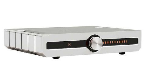Roksan Caspian 4G Integrated Amplifier in silver finish with central volume dial and modern display